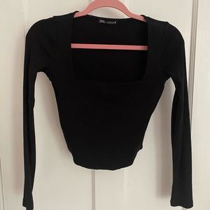 Black long sleeve Zara top